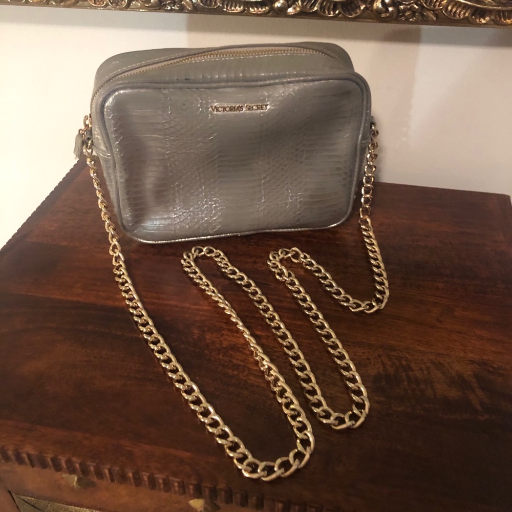 Silver Victotia's Secret Crossbody Purse